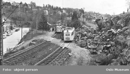 Østensjøbanen ved Bryn stasjon 1956 
